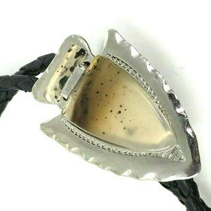 SOLD Agate Bolo Tie Arrowhead Shape Western Men